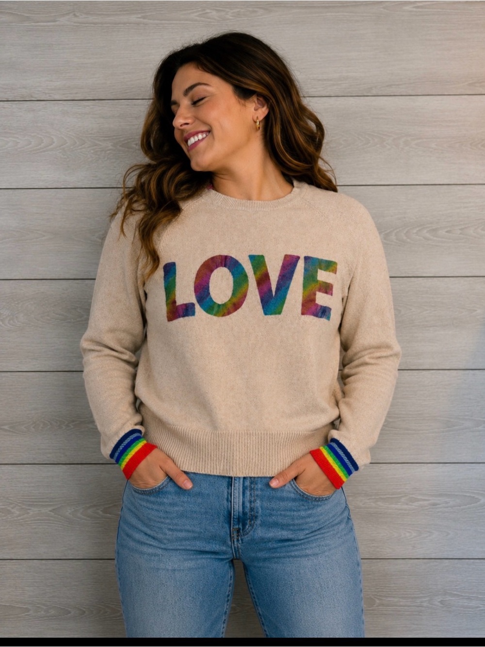 BRODIE Cashmere Sweater LOVE